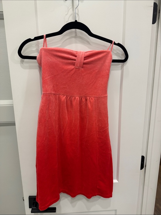 Juicy Couture Other - Juicy Couture Coral Pink Strapless Swim Coverup Dress